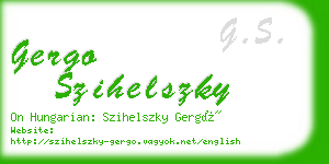 gergo szihelszky business card